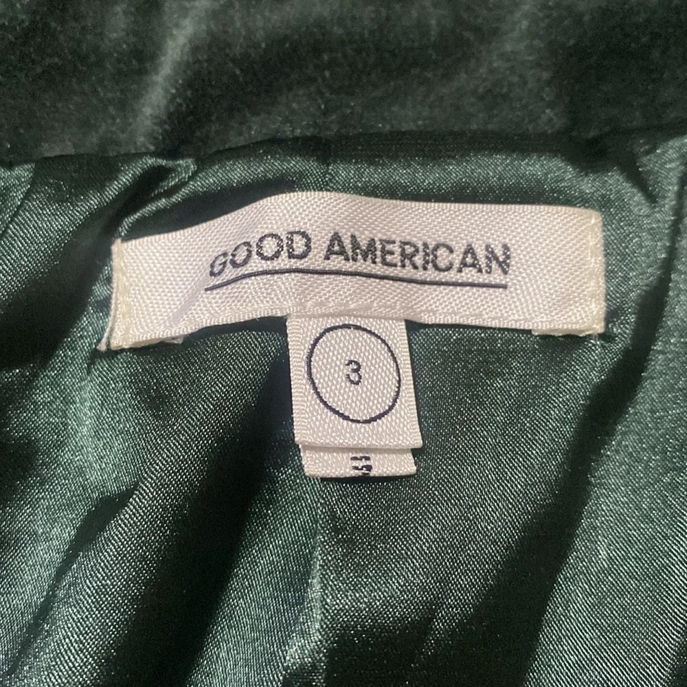 Good American Green Velvet Holiday Blazer Size Large - Picture 9 of 12